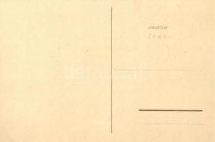 Magyar cserkész grafikai lap / Hungarian scout art postcard s: Márton L