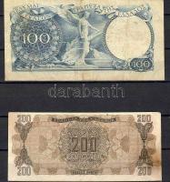 Görögország 2 db régebbi bankjegy T:II