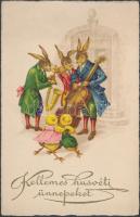 Easter, Rabbit band, litho