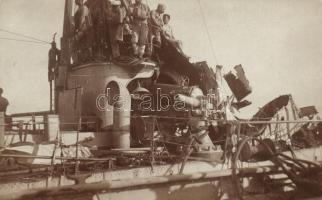 1916 K.u.K. navy, SMS Csepel damaged board, photo