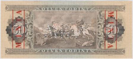 1969. 50Ft "D 000 - 000576" sorozat és sorszámmal, piros "MINTA" felülnyomással ...