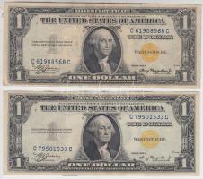 Amerikai Egyesült Államok 1935. 1$ (2x) T:III USA 1935. 1 Dollar (2x) C:F