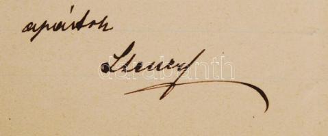 cca 1910 Steuer Ábrahám (1871-194?) szatmári főrabbi és felesége fotója, 14×10 cm; valamint levele f...