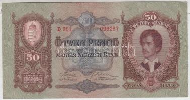 1932. 50P T:I,I- (hajtatlan, apró sarokkopás)