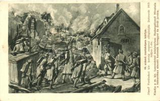'44. számú csataképes kártya', Dobrova elfoglalása / WWI Hungarian soldiers, occupation of Dobrova, Hadisegélyező Hivatal s: Basch Árpád