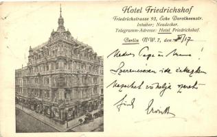 Berlin, Friedrichstrasse, Hotel Friedrichshof (small tear)