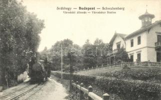 Budapest XII. Svábhegy Városkúti vasútállomás, fogaskerekű gőzmozdony