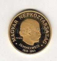 1968. 50Ft Au 4,205g "Semmelweis" T:PP díszdobozban