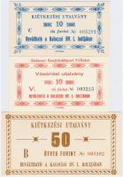 Kalocsa DN "Kiétkezési utalvány" 10Ft + 50Ft + 100Ft hátoldali "KALOCSAI FEGYHÁZ ÉS B...