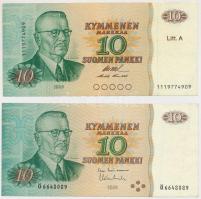Finnország 1980. 10M (2x) T:III Finland 1980. 10 Markkaa (2x) C:F Krause 111,112