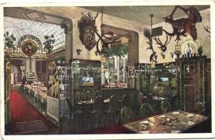 Vienna, Wien I. Rotenturmstrasse; Restaurant Linde, Jagdzimmer / Hunting Room (EK)