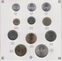 1993. 10f-200Ft 11klf darabos forgalmi sor dísztokban, benne 200Ft Ag "MNB", "Magyarország pénzérméi" sorozat T:BU