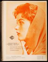 cca 1940 Orton fénnyomó tinta mintakönyv, benne erotiikus fotókkal is. Chemolimpex ccs 50p.