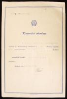 1951 Házi Árpád aláírása belügyminiszteri minőségében rendőrségi kinevező okiraton.