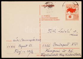 Csáki Maronyák József (1910-2002) saját kézzel írt üdvözlőlapja