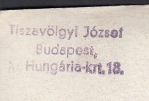 1946-1949 Tiszavölgyi József: A BSZKRt kelenföldi kovács műhelyében, feliratozva, egyik pecséttel je...