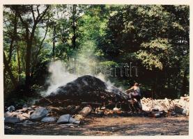 cca 1980 Mészégetés a Bükkben 18x24 cm