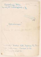 Vassányi Béla: Akvárium. Pecséttel jelzett. Sarkán erős hajtásnyom 18x24 cm