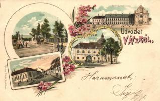 1899 Vác, Halpiac, Kossuth tér, Arany csillag szálloda; Ottmar Zieher litho