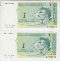 Bosznia-Hercegovina 1998. 1M (2x) sorszámkövetők T:I Bosnia and Hercegovina 1998. 1 Marka (2x) sequential serials C:UNC Krause 59