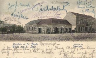 Bród, Slavonski Brod; Jelacicev trg / Jelacic square, shops