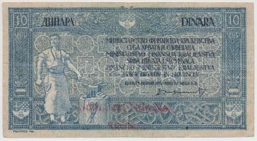 Jugoszlávia/Szerb-Horvát-Szlovén Királyság 1919. 10D "40K" felülbélyegzéssel T:III Yugosla...