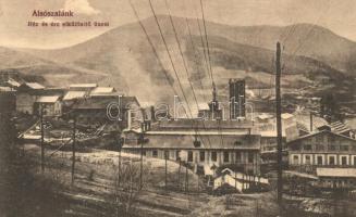 Alsószalánk, Réz és érc elkülönítő üzem; Lipthay Elemér kiadása / iron works