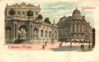 Vienna, Wien; Albrechtsbrunnen / fountain, litho (EK)