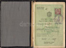 1922 Kíscímeres útlevél bőrtokban