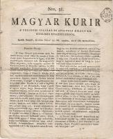 1816 Magyar Kurir c. újság hírlapilleték-szignettával