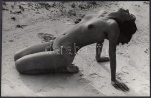 cca 1970-1980 Add már Uram az esőt! Finoman erotikus fénykép, 9x14 cm / cca 1970-1980 Erotic photo, 14x9 cm