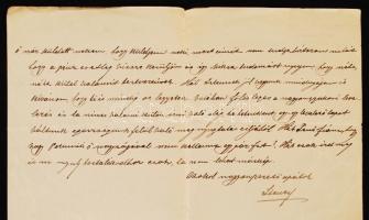 cca 1910 Steuer Ábrahám (1871-194?) szatmári főrabbi fotója, 8,5×6 cm; valamint levele fiaihoz 1912 ...