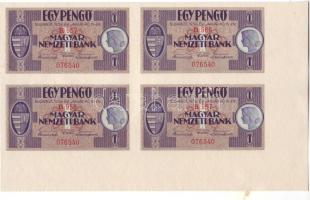 1938. 1P jobb alsó ívszél fekvő 4-es tömbben T:I