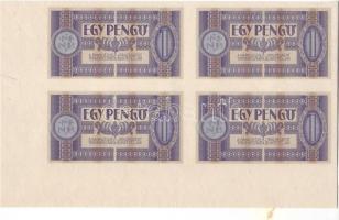 1938. 1P jobb alsó ívszél fekvő 4-es tömbben T:I