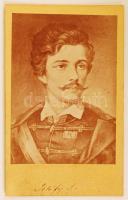 cca 1870 Petőfi Sándor fénnyomatos képe 9x11 cm