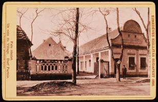 1896 Az Ezredéves Kiállítás hivatalos fotó sorozat: falu részlet 17x11 cm