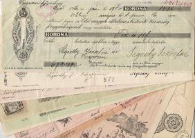 1891-1928. 12 db váltó, keltezve: Székesfehérváron (3x), Veszprémben (7x), Szegeden (1x), Miskolcon (1x)