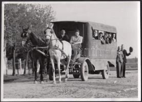 cca 1945 Ha az üzemanyag hiánycikk, 13x18 cm