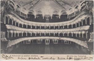 Kolozsvár, Új színház, nézőtér, belső, kiadja Dunky E. / new theatre, auditorium, interior (EK)