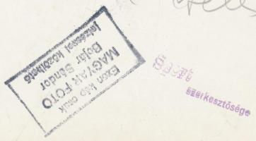 cca 1950-1955 Bojár Sándor: Tenisz verseny, pecséttel jelzett vintage sportfotó, 13x18 cm