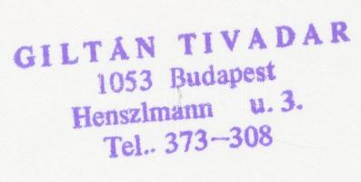cca 1970 Giltán Tivadar: Harangozó, pecséttel jelzett fotóművészeti alkotás, 24x15 cm