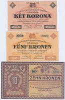 Somorja / hadifogolytábor 1916.01.15. 10f két nagybetűs sorozat + 20f két nagybetű és egy szám soroz...