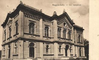 Nagymihály, Izraelita templom; ifj. Grünfeld Mór kiadása / synagogue (EK)