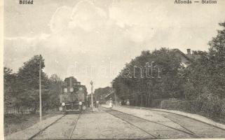 Billéd, Vasútállomás; kiadja Tenner Ignácz áruháza / railway station