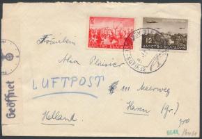 Airmail cover to Holland, Légi levél Hollandiába