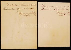 cca 1887 Fleurs du Mont des Oliviers posées sur le St. Sépulcre. 2 db néhol hiányos préselt virág-ko...