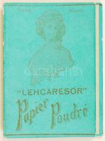 cca 1903-1930 Lehcaresor Papier Poudré púderpapír használati utasítással.