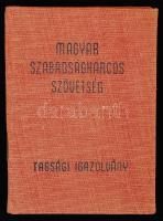 1954 Bp., A Magyar Szabadságharcos Szövetség tagsági igazolványa 1 db tagdíjbélyeggel
