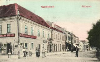 Gyulafehérvár, Sétány sor, ifj. Baumann Nándor kereskedése; Schäser Ferencz kiadása / promenade, shop