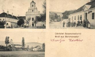 Borsmonostor, Klostermarienberg; Kirche, Gasthaus z. d. 3 Lilien / church, restaurant